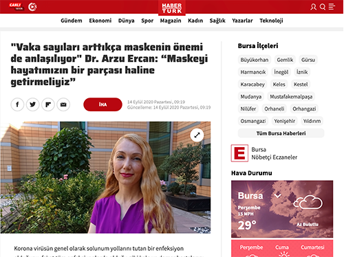“As case numbers rise, the importance of masks becomes clear” Dr. Arzu Ercan: “We must make the mask a part of our lives”