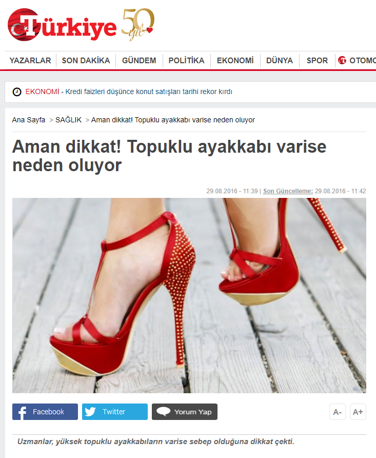 Watch out! High heels cause varicose veins